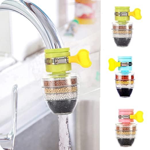Water Faucet, Clean Purifier Filter Cartridge Water Tap, Upgrade Universal Interface Faucet Filter (Six Layer Purifier)